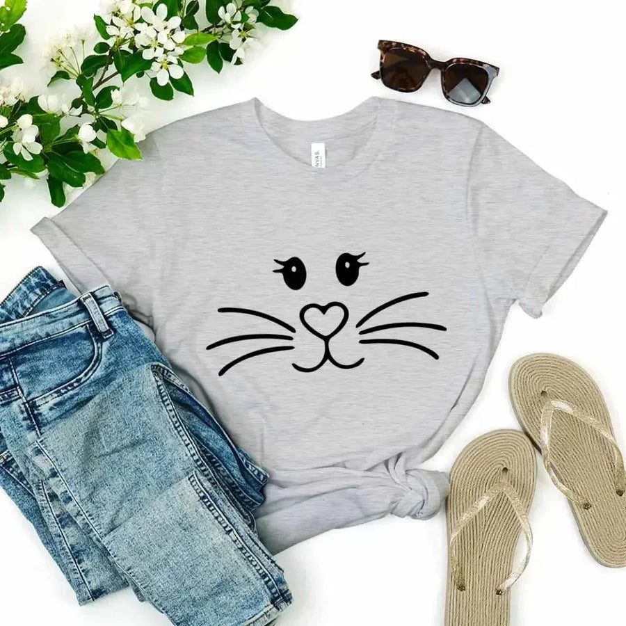 Mrs. And Mr. Bunny Face Couple Tee