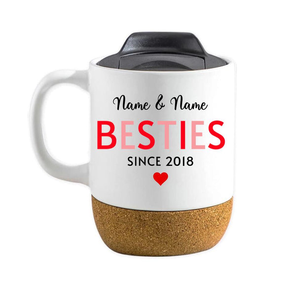 Customizer - Mommy & Daughter Besties Since Personalized Cork Mug