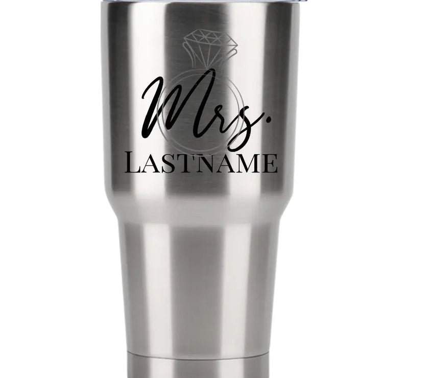 Customizer - Mrs With Ring Personalized Tumbler