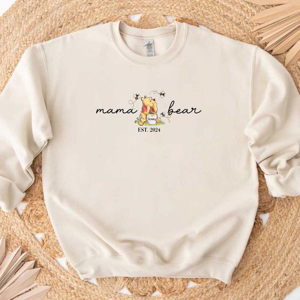 Mama Bear Mother's Day Gift Personalized Sweatshirts sand