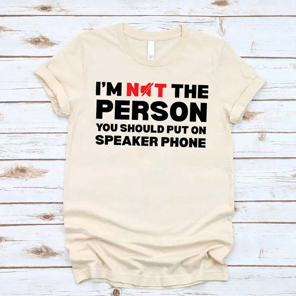 Speaker Phone Unisex T-Shirt – Funny Talk Loud Tee