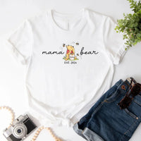Mama Bear Mother's Day Gift Personalized Shirts WHITE