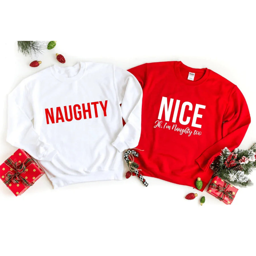 Sweatshirt - Christmas Naughty & Nice Sweatshirt