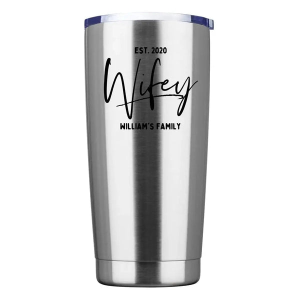 Customizer - Wifey Hubby Established Personalized Tumbler