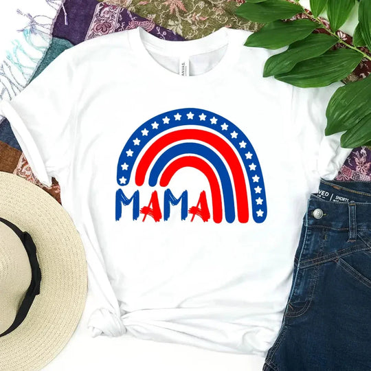 Patriotic Mama & Mini Matching 4th of July Tees Mom And Kid T-shirt