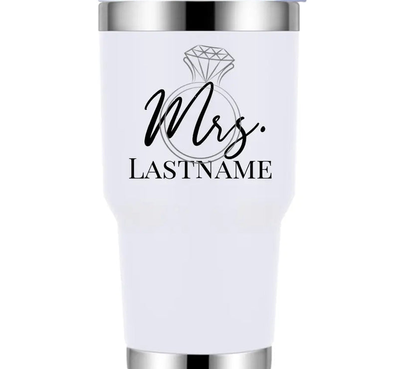 Customizer - Mrs With Ring Personalized Tumbler