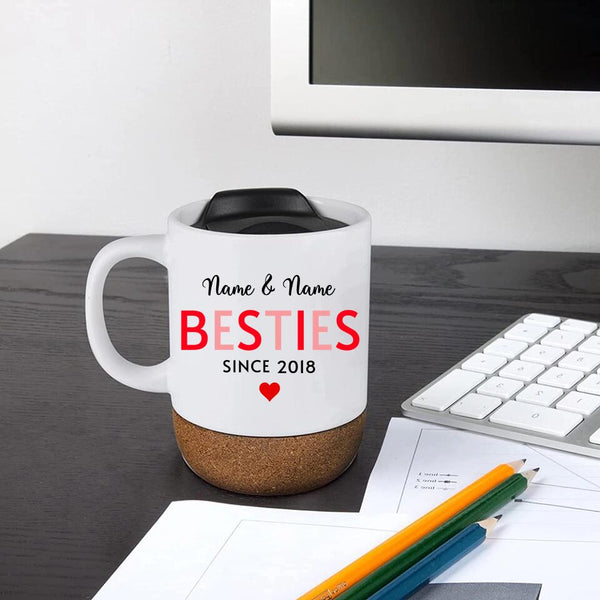 Customizer - Mommy & Daughter Besties Since Personalized Cork Mug
