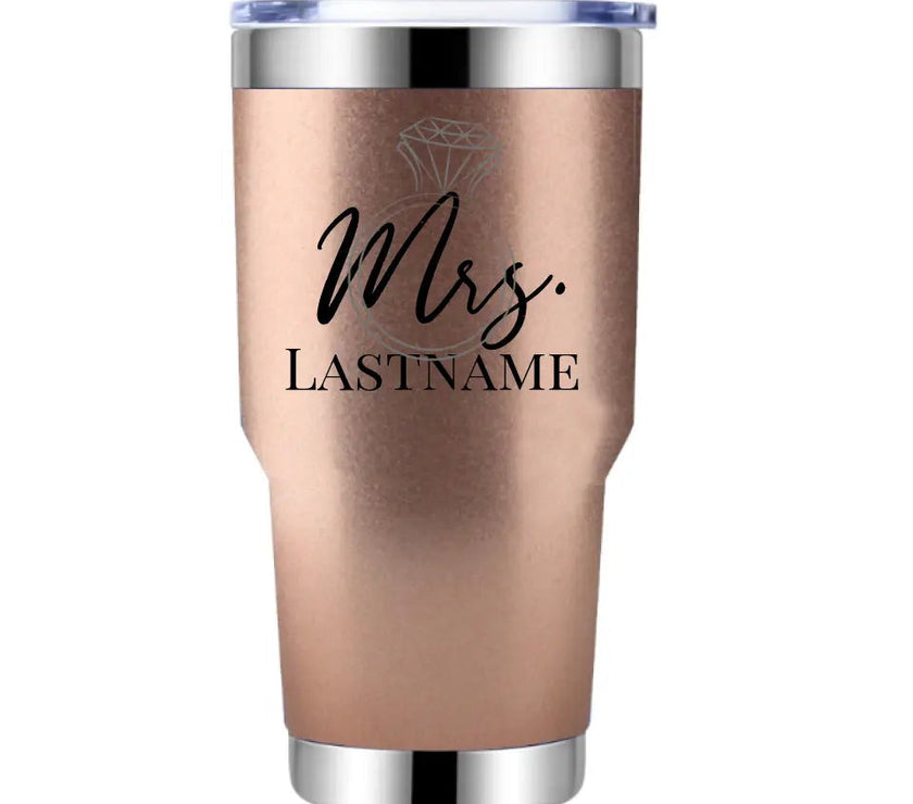 Customizer - Mrs With Ring Personalized Tumbler