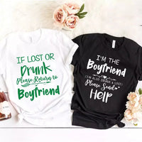If Lost Or Drunk Please Return To Boyfriend & I'm The Boyfriend Couples Tee Bundle