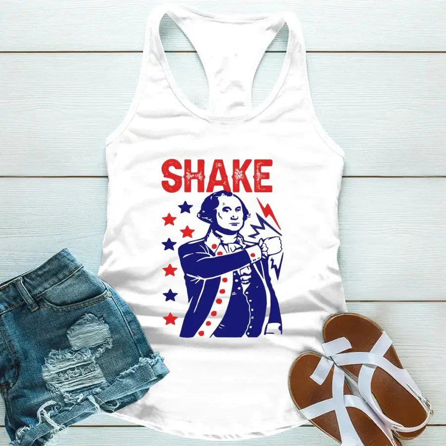 The Presidents Shake And Bake Matching 4th Of July Tank Top