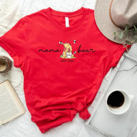 Mama Bear Mother's Day Gift Personalized Shirts red t-shirt