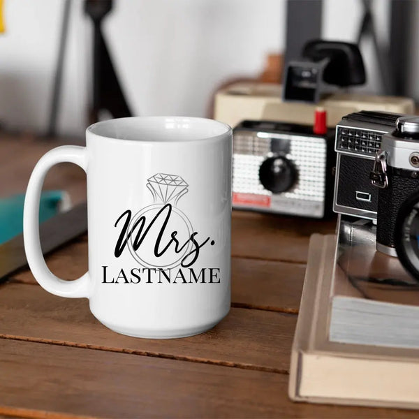 Customizer - Mrs With Ring Personalized MUG 15oz