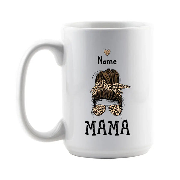 Customizer - Mama And Kids (Messy Hair) Personalized Mug 15oz