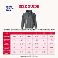 May include a size chart graphic showing shirt measurements and sizing from S to 4XL in inches.