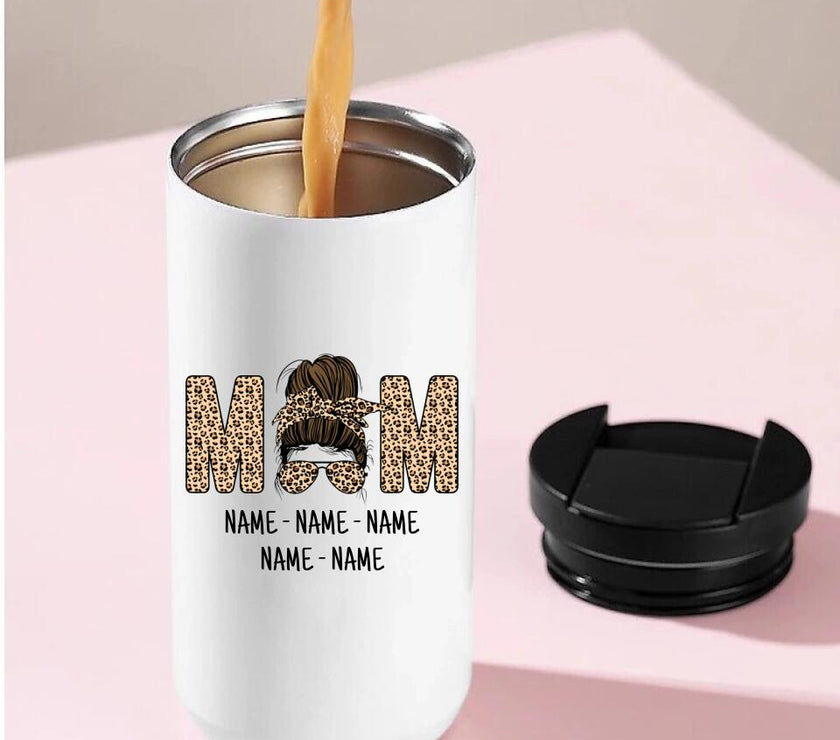 Customizer - Mom And Kids Personalized 14oz Coffee Tumbler