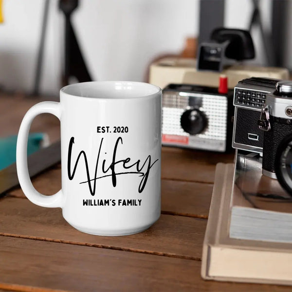 Customizer - Wifey Hubby Established Personalized Mug 15oz