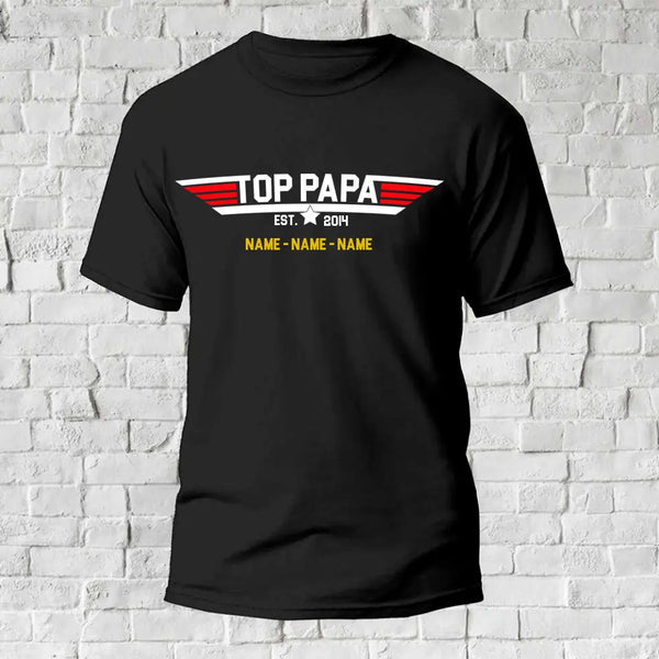 Top Papa Since Father's Day Personalized T-Shirt