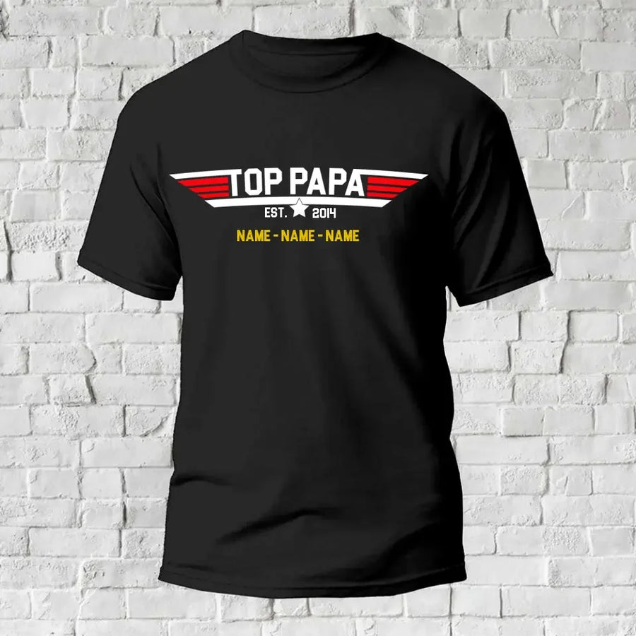 Top Papa Since Father's Day Personalized T-Shirt