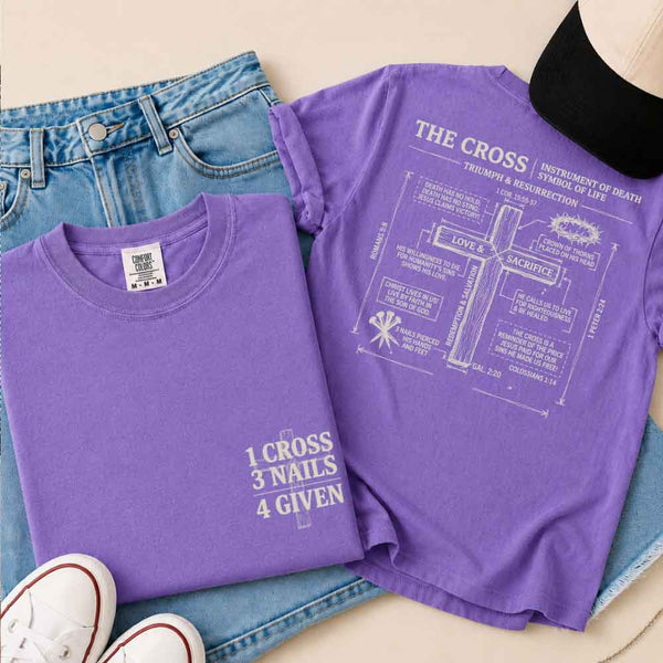 The Cross Comfort Colors - Christian Faith Graphic Tee