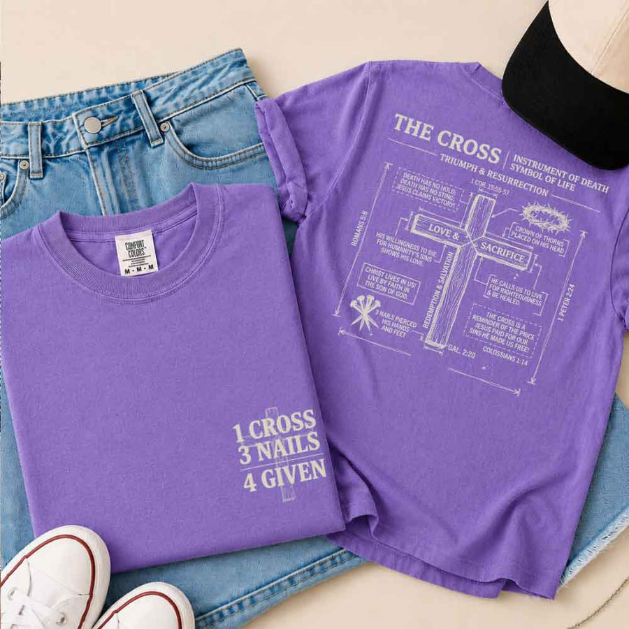 The Cross Comfort Colors - Christian Faith Graphic Tee