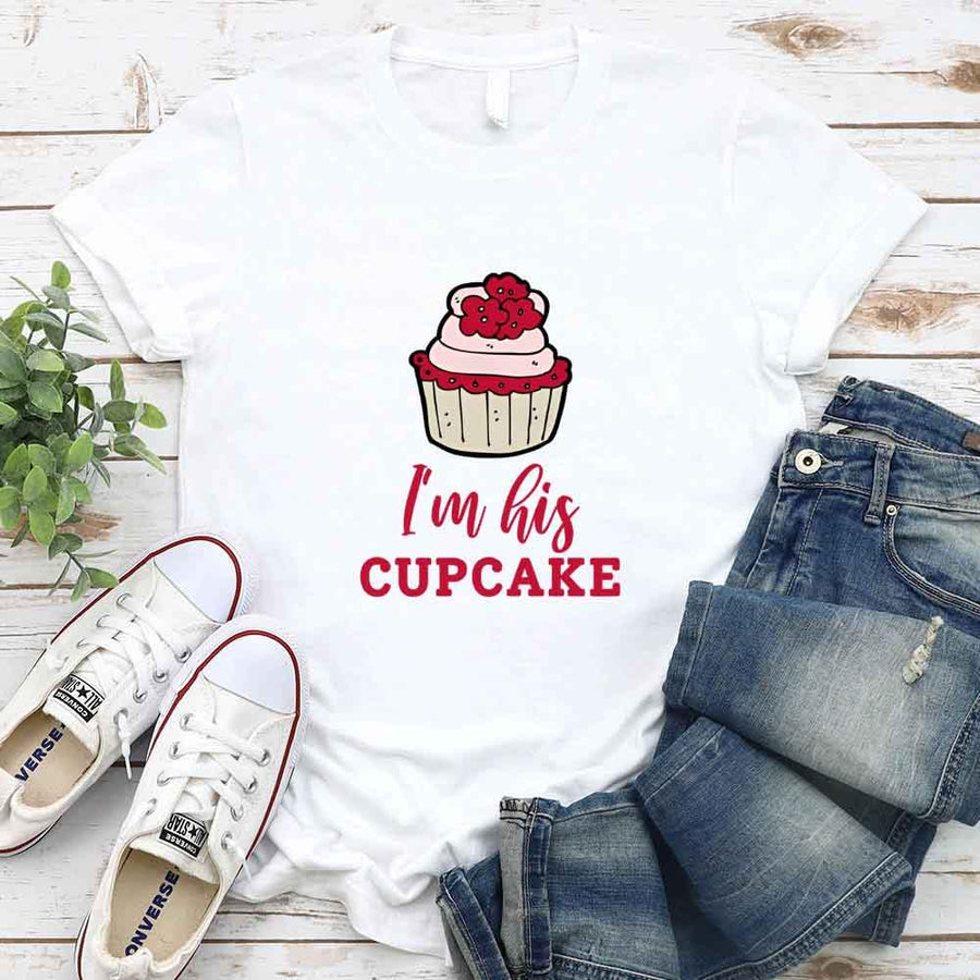 Camiseta de pareja de cupcakes
