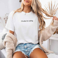Comfort Colors I'd Rather Be Reading – Trendy Book Lover Graphic Tee