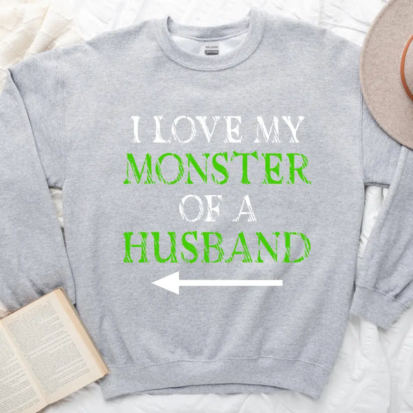 Witch of a Wife and Monster of a Husband Couples Sweatshirts