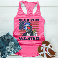 Get party-ready this Independence Day with the Woodrow Wasted tank – a funny patriotic top for summer fun.
Hot Pink