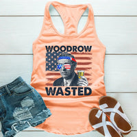 Get party-ready this Independence Day with the Woodrow Wasted tank – a funny patriotic top for summer fun.
Light Orange