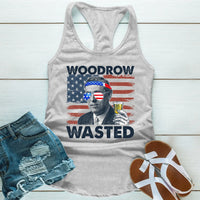 Get party-ready this Independence Day with the Woodrow Wasted tank – a funny patriotic top for summer fun.
Heather Grey