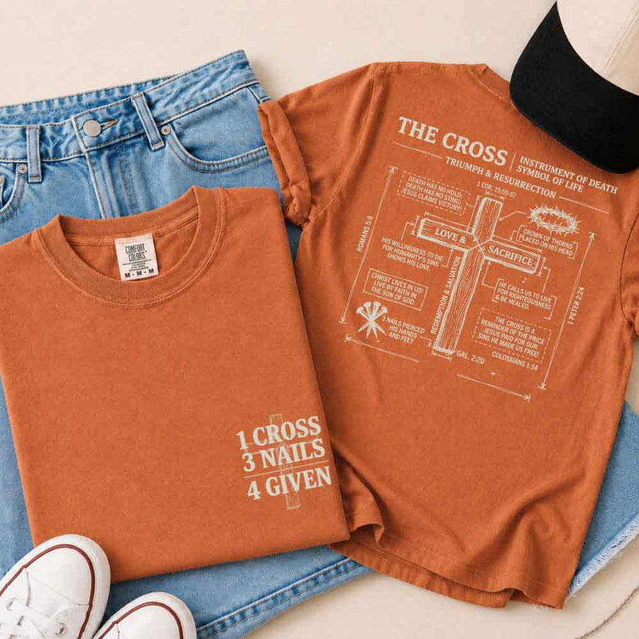 The Cross Comfort Colors - Christian Faith Graphic Tee