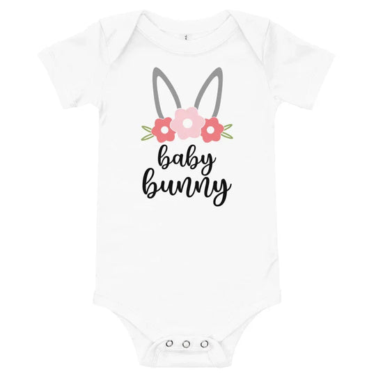 Baby Bunny Flowers Onesie