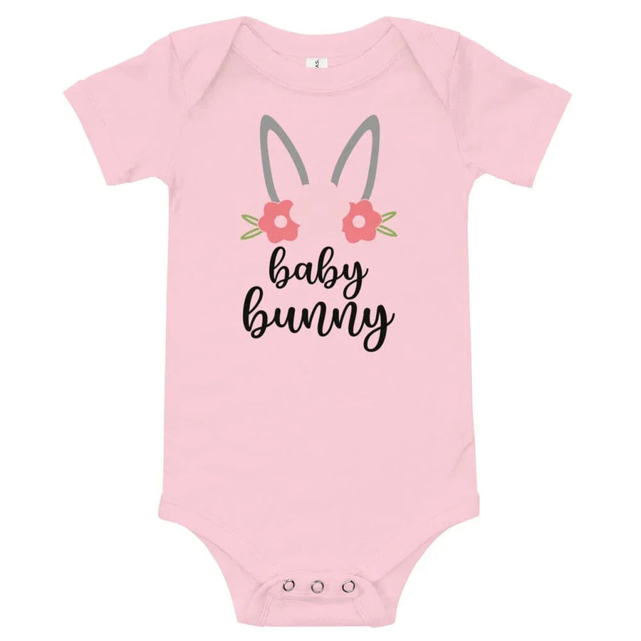 Baby Bunny Flowers Onesie