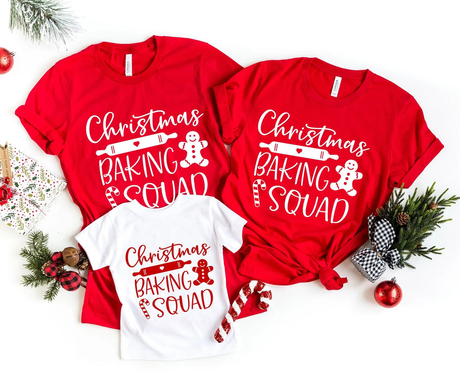 Christmas Baking Squad White/Red Onesie