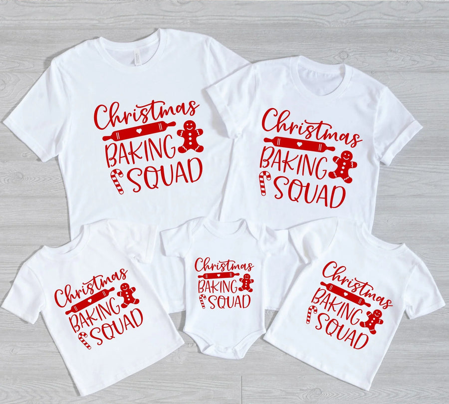 Christmas Baking Squad White/Red Tee
