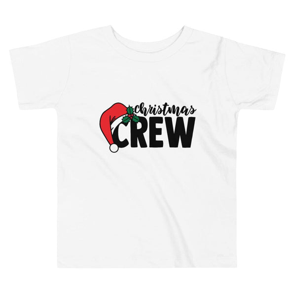 May include a toddler Christmas Crew tee with a simple holiday print and soft fabric suitable for active wear.