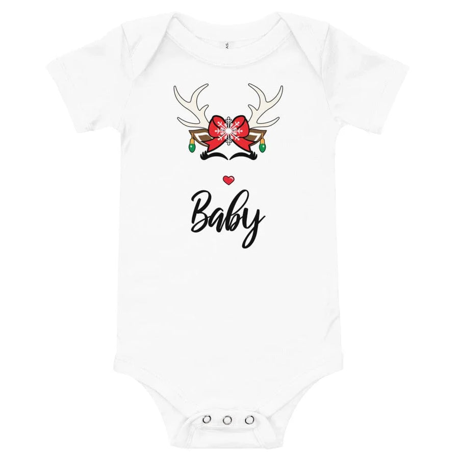 Family  Christmas Deer Baby Onesie