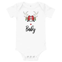 Family  Christmas Deer Baby Onesie