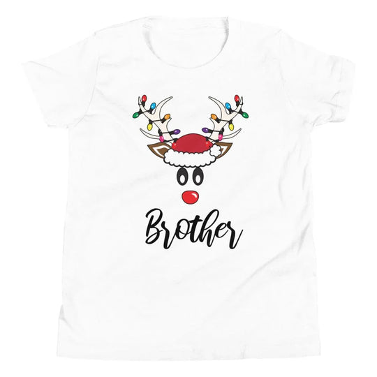 Family  Christmas Deer Brother Youth Tee
