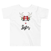 Family Christmas Deer  Sister Toddler Tee