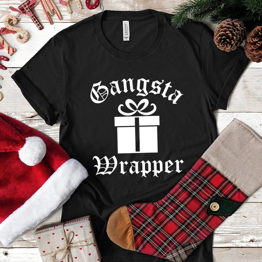 Gangsta Wrapper  Christmas Tee