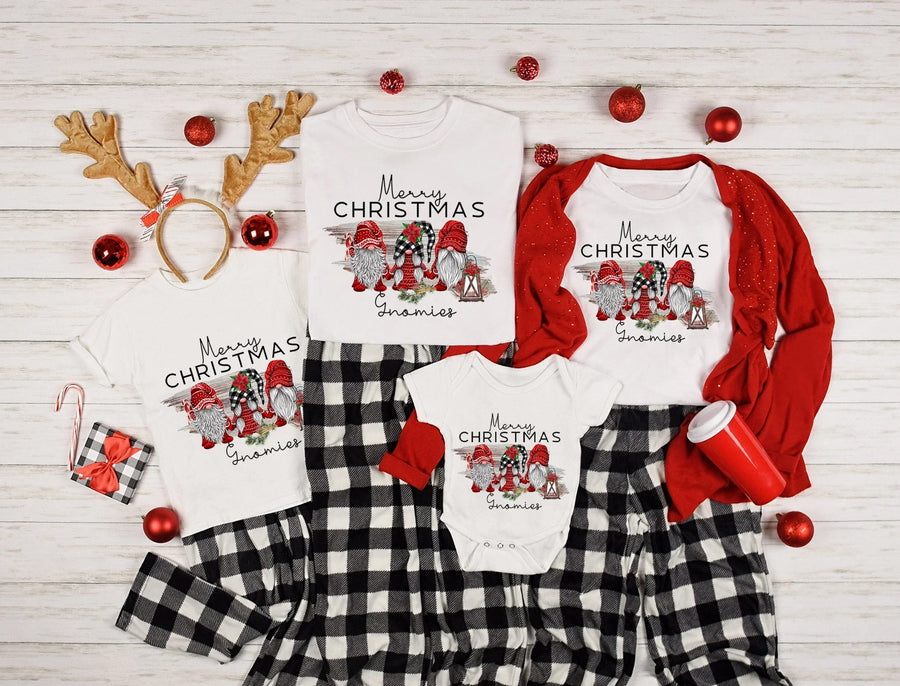 Gnome Family Christmas Youth Tee