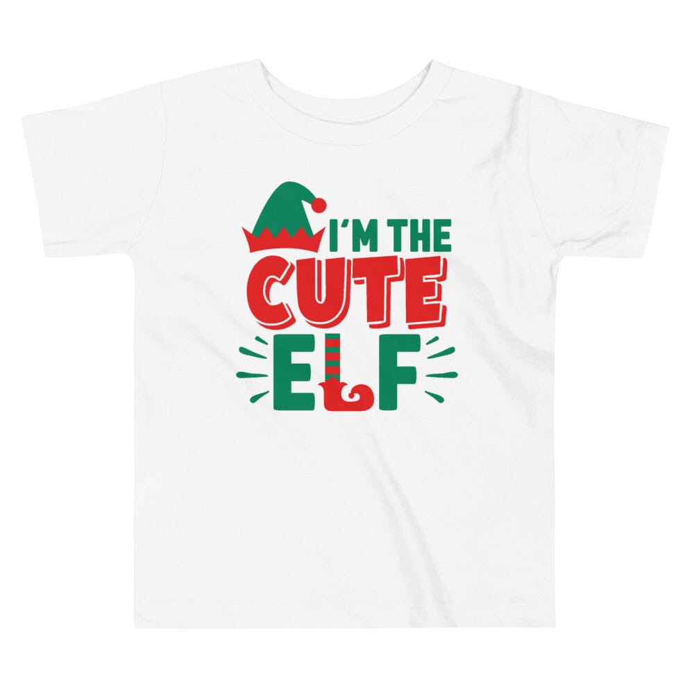 I'm The Cute Elf Toddler Christmas Tee