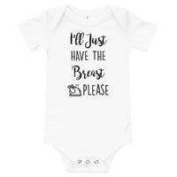 Just The Breast Please! Baby Onesie