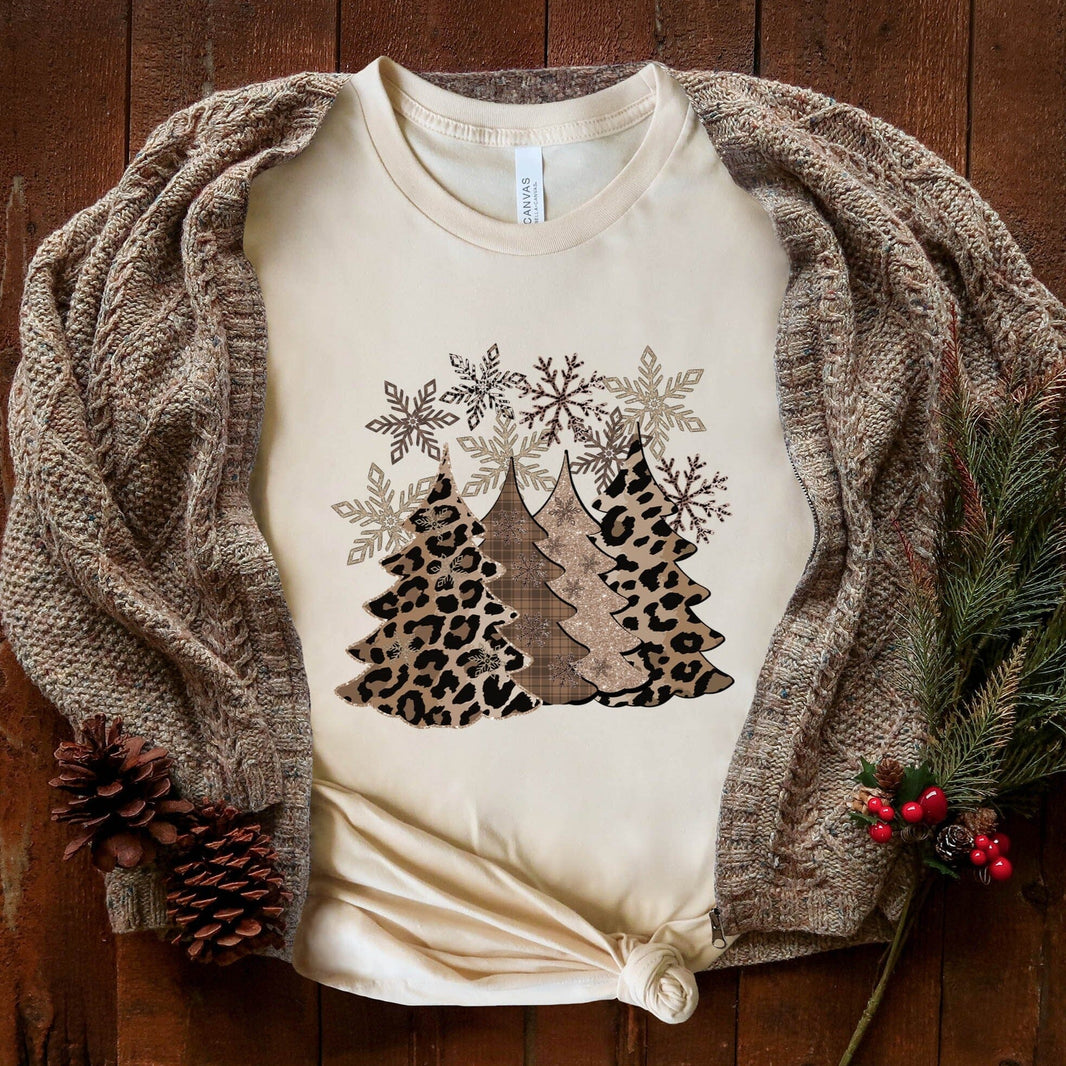 Leopard Christmas Tee