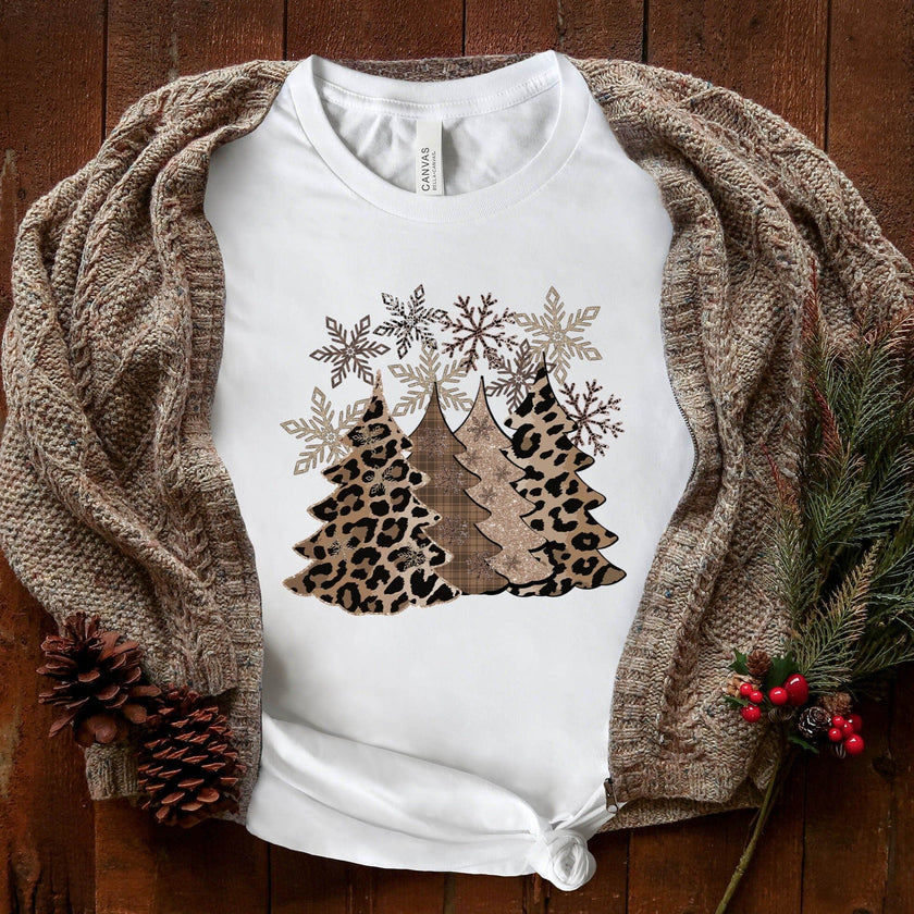 Leopard Christmas Tee