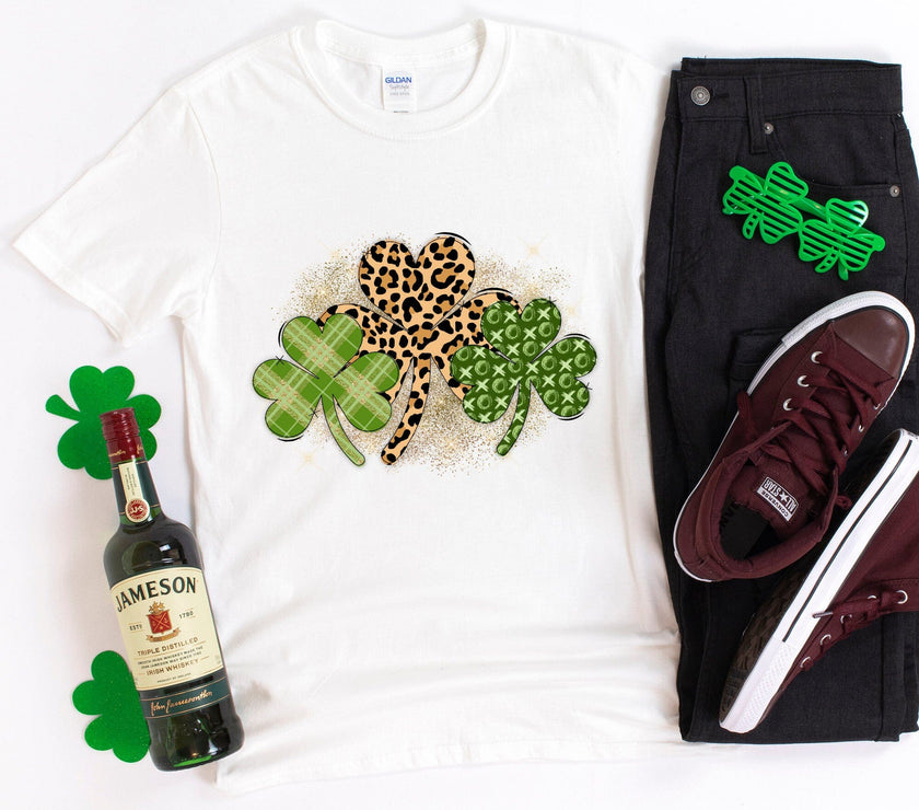 Leopard Clover St. Patty's T-shirt