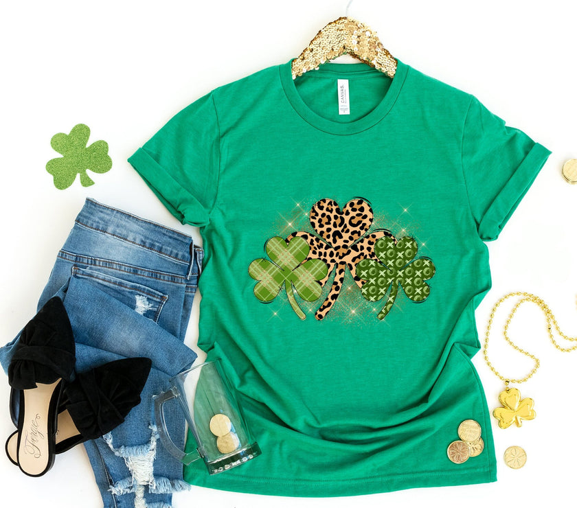 Leopard Clover St. Patty's T-shirt