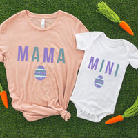 Mama Mini Easter Egg Tee  - Mom and Daughter Easter Tee