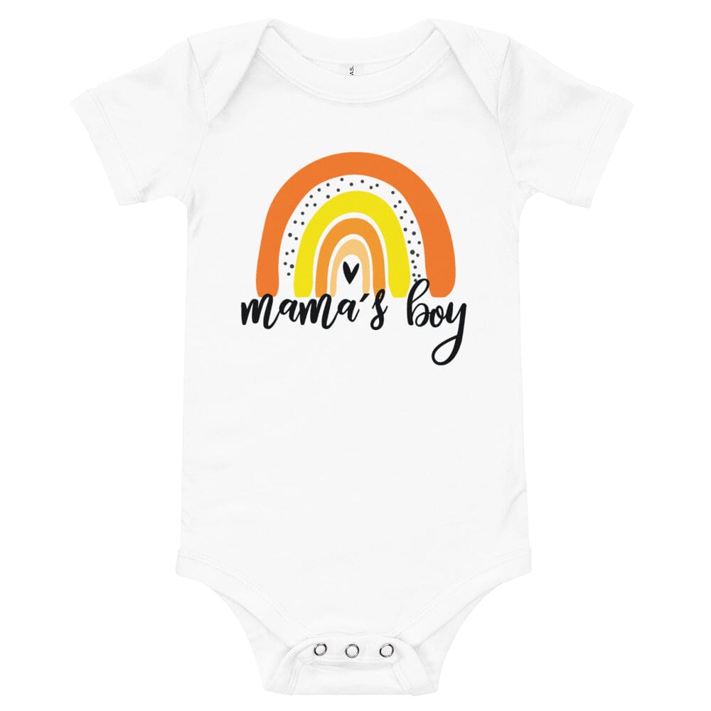 Mamas Boy Baby Onesie - Rainbow